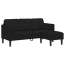 Sofa Sæt med pude 2 pcs Sort Polyester