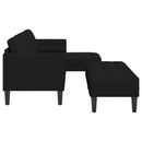 Sofa Sæt med pude 2 pcs Sort Polyester