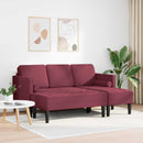 Sofa Sæt 2 stk. Vinrød Polyester