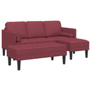 Sofa Sæt med pude 2 pcs Vinrød Polyester
