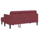 Sofa Sæt med pude 2 pcs Vinrød Polyester
