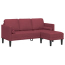 Sofa Sæt med pude 2 pcs Vinrød Polyester