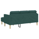 Sofa Sæt 2 stk. Mørkegrøn Polyester