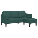 Sofa Sæt med pude 2 pcs Mørkegrøn Polyester
