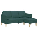 Sofa Sæt 2 stk. Mørkegrøn Polyester