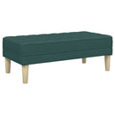 Sofa Sæt 2 stk. Mørkegrøn Polyester