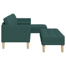 Sofa Sæt 2 stk. Mørkegrøn Polyester