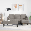 Sofa Sæt 2 stk. Gråbrun Polyester