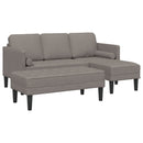 Sofa Sæt 2 stk. Gråbrun Polyester