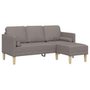 Sofa Sæt 2 stk. Gråbrun Polyester