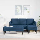 Sofa Sæt 2 stk. Blå Polyester