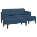 Sofa Sæt med pude 2 pcs Blå Polyester
