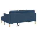 Sofa Sæt 2 stk. Blå Polyester