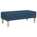 Sofa Sæt 2 stk. Blå Polyester