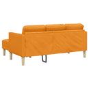 Sofa Sæt 2 stk. Mørk Gul Polyester