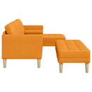 Sofa Sæt 2 stk. Mørk Gul Polyester