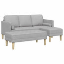 Sofa Sæt 2 stk. Skygrå Polyester