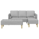 Sofa Sæt 2 stk. Skygrå Polyester