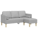 Sofa Sæt 2 stk. Skygrå Polyester