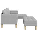 Sofa Sæt 2 stk. Skygrå Polyester