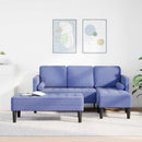 Sofa Sæt 2 stk. Jeans blå Polyester