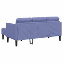 Sofa Sæt 2 stk. Jeans blå Polyester