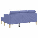 Sofa Sæt med pude 2 pcs Jeans blå Polyester