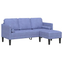 Sofa Sæt med pude 2 pcs Jeans blå Polyester