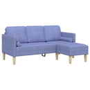 Sofa Sæt 2 stk. Jeans blå Polyester