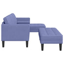Sofa Sæt med pude 2 pcs Jeans blå Polyester
