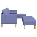 Sofa Sæt 2 stk. Jeans blå Polyester