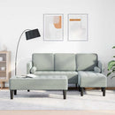 Sofa Sæt med pude 2 pcs Lysegrå Polyester