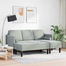 Sofa Sæt med pude 2 pcs Lysegrå Polyester