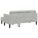 Sofa Sæt med pude 2 pcs Lysegrå Polyester