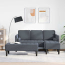 Sofa Sæt med pude 2 pcs Mørkegrå Polyester