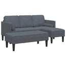 Sofa Sæt med pude 2 pcs Mørkegrå Polyester
