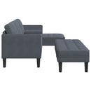 Sofa Sæt med pude 2 pcs Mørkegrå Polyester