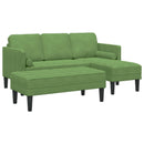 Sofa Sæt med pude 2 pcs Lys grøn Polyester
