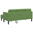 Sofa Sæt med pude 2 pcs Lys grøn Polyester