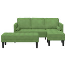 Sofa Sæt med pude 2 pcs Lys grøn Polyester