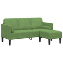 Sofa Sæt med pude 2 pcs Lys grøn Polyester