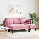 Sofa Sæt 2 stk. Lyserød Polyester