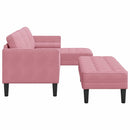 Sofa Sæt 2 stk. Lyserød Polyester