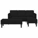 Sofa Sæt med pude 2 pcs Sort Polyester