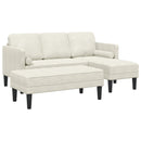 Sofa Sæt med pude 2 pcs Creme Polyester