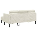 Sofa Sæt med pude 2 pcs Creme Polyester