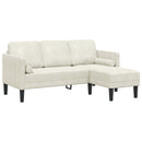 Sofa Sæt med pude 2 pcs Creme Polyester