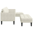 Sofa Sæt med pude 2 pcs Creme Polyester