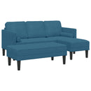 Sofa Sæt med pude 2 pcs Blå Polyester