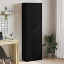 Kontorskab med hylde Sort eg 60 x 32 x 190 cm Konstrueret træ